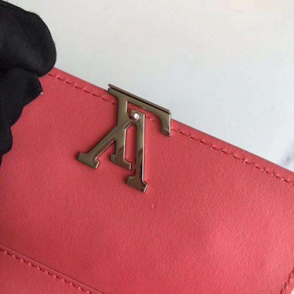 Louis Vuitton LV Women Capucines Compact Wallet Taurillon Leather-Pink (7)