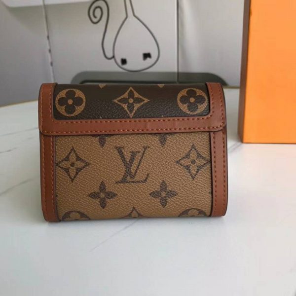 Louis Vuitton LV Women Dauphine Compact Wallet Monogram Canvas-Brown (3)