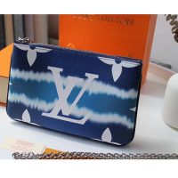 Louis Vuitton LV Women LV Escale Pochette Double Zip-Blue