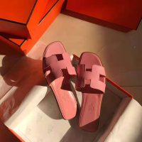 Hermes Women Oran Sandal Epsom Calfskin Iconic “H” Cut-Out-Pink