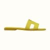 Hermes Women Oran Sandal Epsom Calfskin Iconic "H" Cut-Out-Yellow