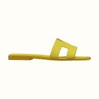 Hermes Women Oran Sandal Epsom Calfskin Iconic “H” Cut-Out-Yellow