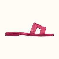 Hermes Women Oran Sandal Patent Calfskin Iconic “H”-Rose