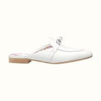 Hermes Women Oz Mule Goatskin "Brides De Gala Shadow"-White