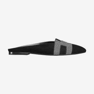 Hermes Women Roxane Mule Shoes Black