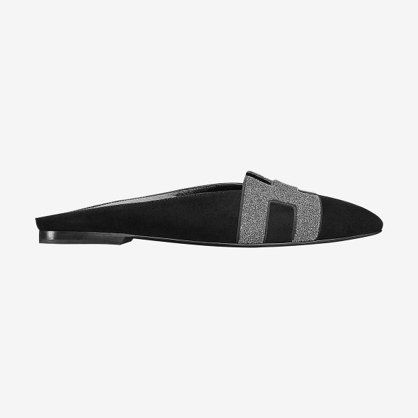 Hermes Women Roxane Mule Shoes Black