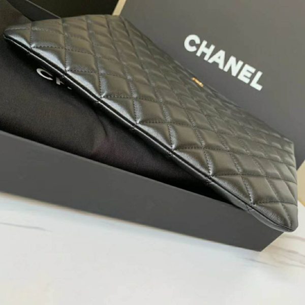 Chanel Women Classic Pouch Lambskin & Gold-Tone Metal-Black (5)