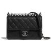 Chanel Women Flap Bag Goatskin Acrylic Beads & Ruthenium-Finish Metal