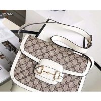 Gucci GG Women Gucci 1955 Horsebit Small Shoulder Bag-White