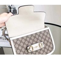 Gucci GG Women Gucci 1955 Horsebit Small Shoulder Bag-White