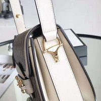 Gucci GG Women Gucci 1955 Horsebit Small Shoulder Bag-White