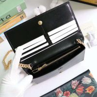 Gucci GG Women Gucci 1955 Horsebit Wallet with Chain-Black