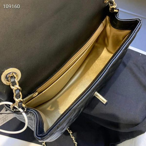 Chanel Women Flap Bag Lambskin & Gold-Tone Metal-Black (4)