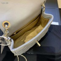 Chanel Women Flap Bag Lambskin & Gold-Tone Metal-Grey