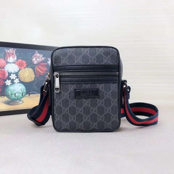 Gucci GG Men GG Black Messenger GG Supreme Canvas (4)