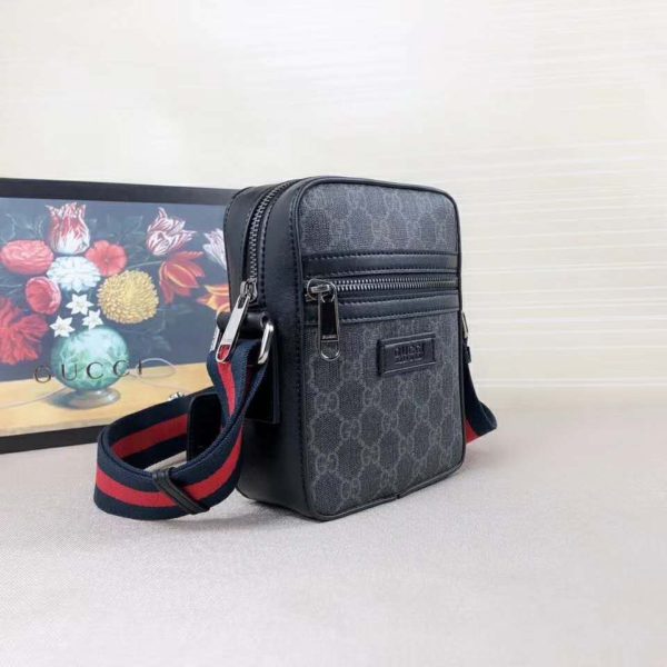 Gucci GG Men GG Black Messenger GG Supreme Canvas (5)