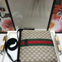 Gucci GG Men Web GG Supreme Flat Messenger Supreme Canvas