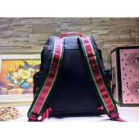 Gucci GG Unisex Backpack with Embroidery Black Techno Canvas