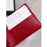 Gucci GG Unisex Baiadera Stripe Canvas Bi-Fold Wallet-Red