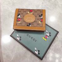 Gucci GG Unisex Disney x Gucci Card Case Wallet-Brown