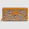 Gucci GG Unisex Disney x Gucci Zip Around Wallet-Brown