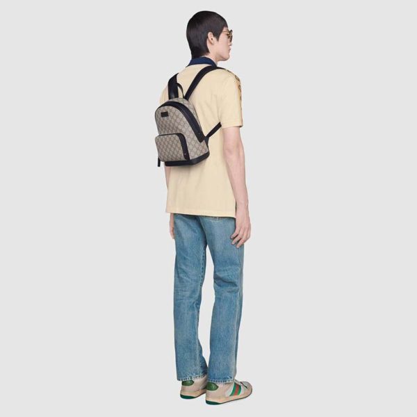 Gucci GG Unisex Eden Small Backpack BeigeEbony GG Supreme Canvas (2)