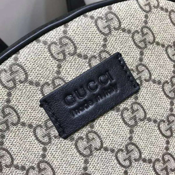 Gucci GG Unisex Eden Small Backpack BeigeEbony GG Supreme Canvas (7)