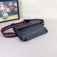 Gucci GG Unisex GG Black Belt Bag GG Supreme Canvas