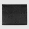 Gucci GG Unisex GG Embossed Wallet Black GG Embossed Leather