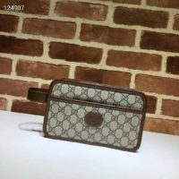 Gucci GG Unisex GG Travel Pouch with Interlocking G-Beige