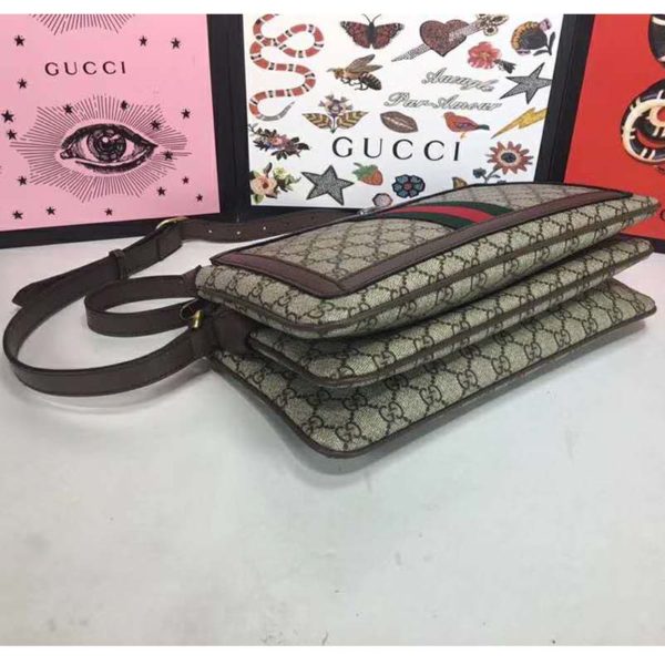 Gucci GG Unisex Ophidia GG Medium Shoulder Bag-Brown (3)