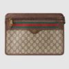 Gucci GG Unisex Ophidia GG Pouch BeigeEbony GG Supreme Canvas