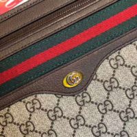 Gucci GG Unisex Ophidia GG Pouch BeigeEbony GG Supreme Canvas