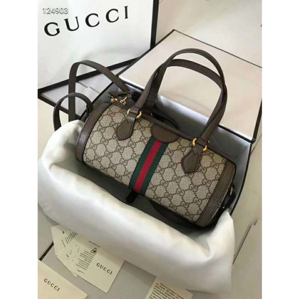 Gucci GG Unisex Ophidia GG Small Boston Bag Supreme Canvas (9)