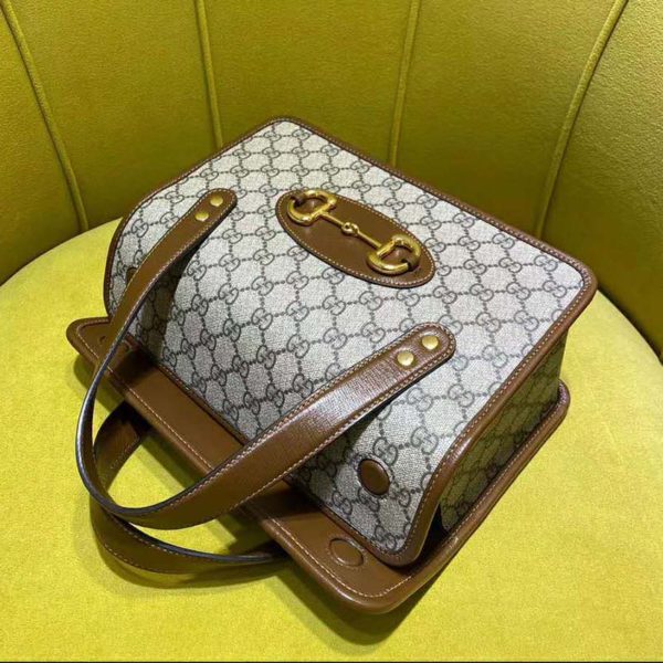 Gucci GG Women Gucci Horsebit 1955 Small Top Handle Bag-Beige (6)