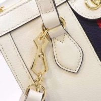 Gucci GG Women Ophidia Small GG Tote Bag White Leather