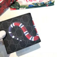 Gucci Unisex Kingsnake Print GG Supreme Wallet GG Supreme Canvas