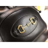 Gucci Women GG Gucci Horsebit 1955 Backpack in Black Leather