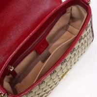 Gucci Women GG Marmont Mini Top Handle Bag Matelassé Original Canvas