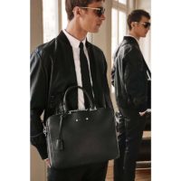 Louis Vuitton LV Men Armand Briefcase Taurillon Leather-Black