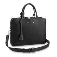 Louis Vuitton LV Men Armand Briefcase Taurillon Leather-Black