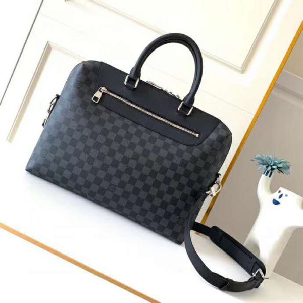 Louis Vuitton LV Men Porte-Documents Jour Damier Graphite Canvas (3)