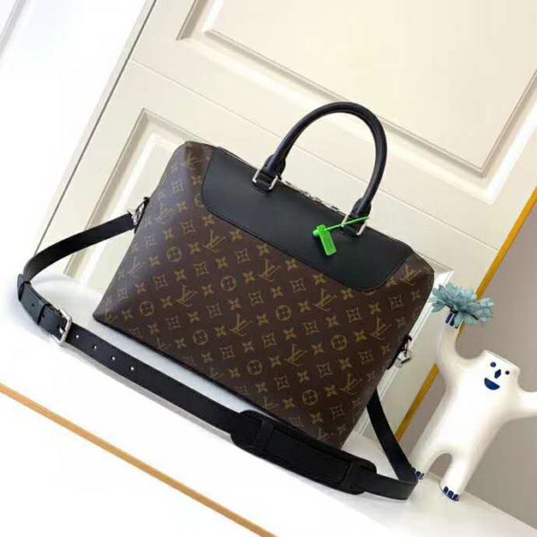 Louis Vuitton LV Men Porte-Documents Jour Monogram Macassar Canvas (5)