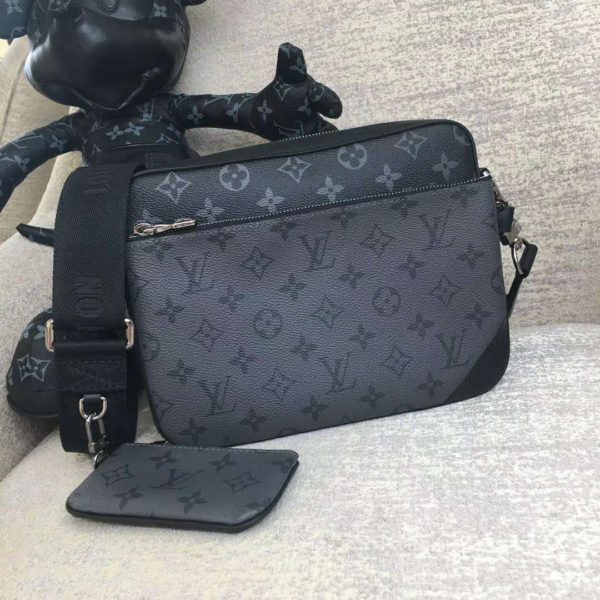 Louis Vuitton LV Men Trio Messenger Bag Monogram Eclipse Canvas (12)