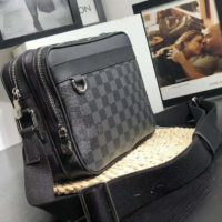 Louis Vuitton LV Men Trocadero Messenger Bag Damier Graphite Canvas