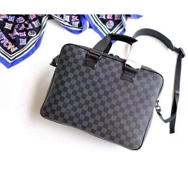 Louis Vuitton LV Men Utility Business Bag Damier Graphite Canvas (3)