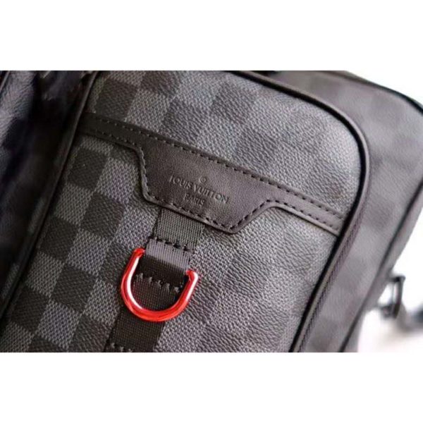 Louis Vuitton LV Men Utility Business Bag Damier Graphite Canvas (7)