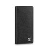 Louis Vuitton LV Unisex Brazza Wallet Taiga Cowhide Leather-Black