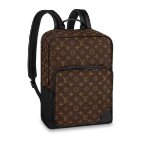 Louis Vuitton LV Unisex Dean Backpack Monogram Macassar Coated Canvas