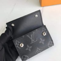 Louis Vuitton LV Unisex Discovery Compact Wallet Monogram Eclipse Coated Canvas